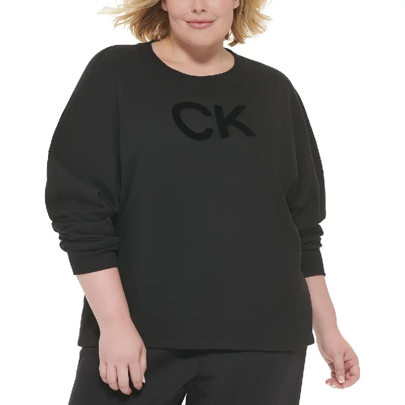 Calvin Klein Performance Womens Plus Gym Fitness Sweatshirt