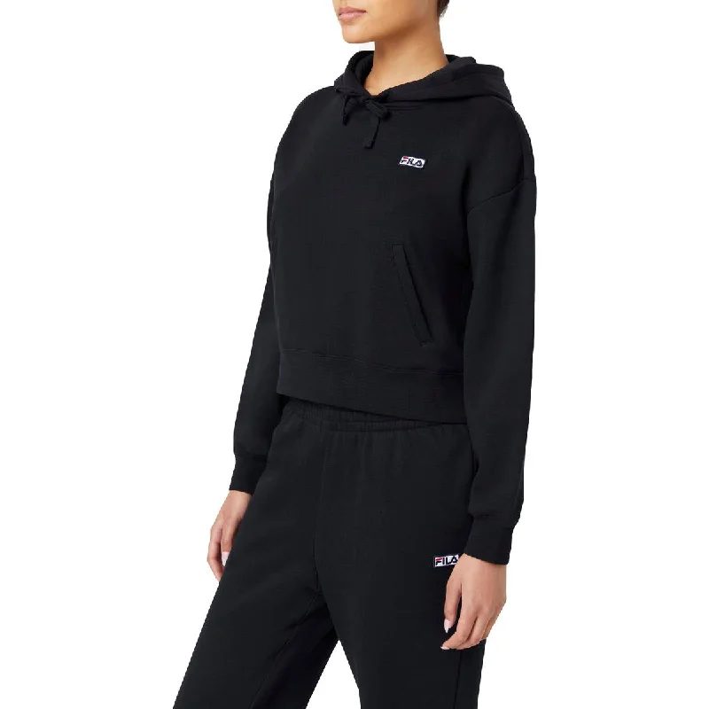 Fila Marina Women's Cropped Fleece Drawstring Pullover Hoodie