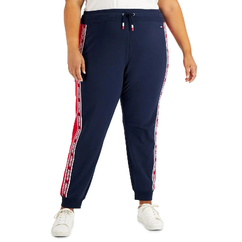 Plus Womens Logo Side Stripe Jogger Pants