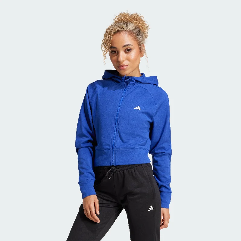 Women's adidas AEROREADY Game and Go Full-Zip Hooded Fleece Jacket