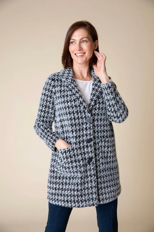 Houndstooth Car Coat