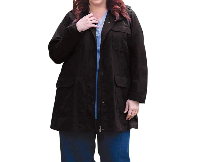 Spencer Long Sleeve Jacket - Plus Size In Black Spencer