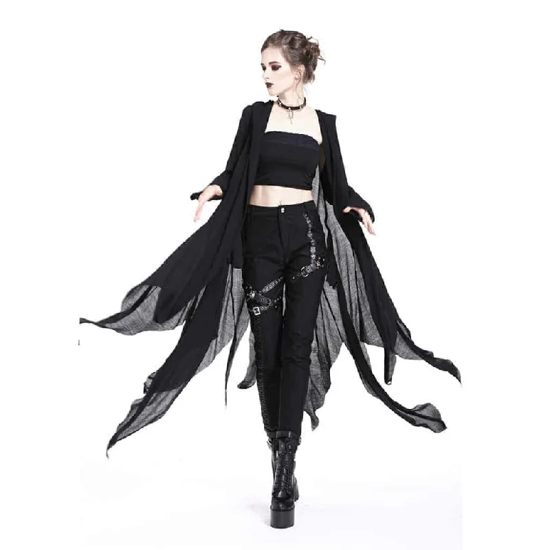 Women's Grungy Goth Hooded Coat