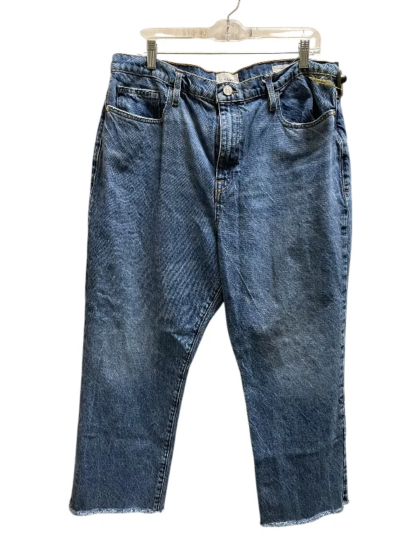 Jeans Boot Cut By Frame In Blue Denim, Size: 16