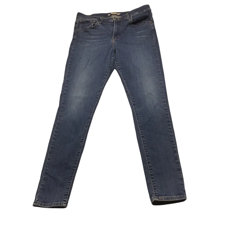 Jeans Skinny By Levis In Blue Denim, Size: 12