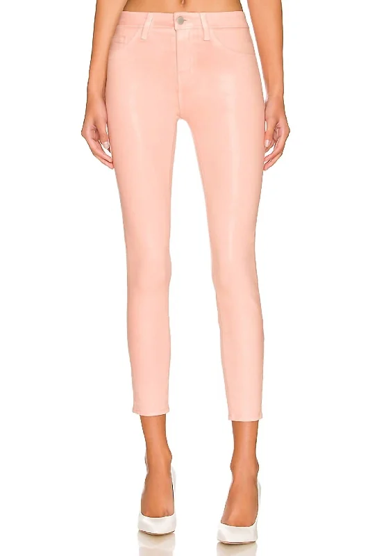 Margot High Rise Skinny Jeans In Dusty Pink