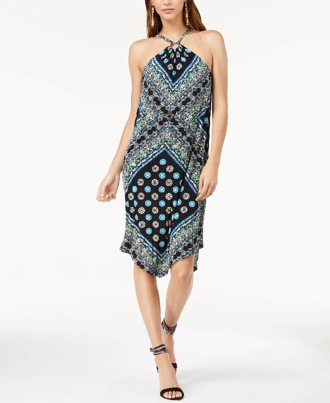 Printed Handkerchief Hem Dress