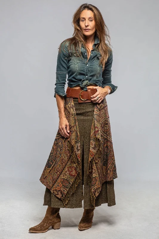 Gypsy Combi Skirt In Black Paisley Jacquard