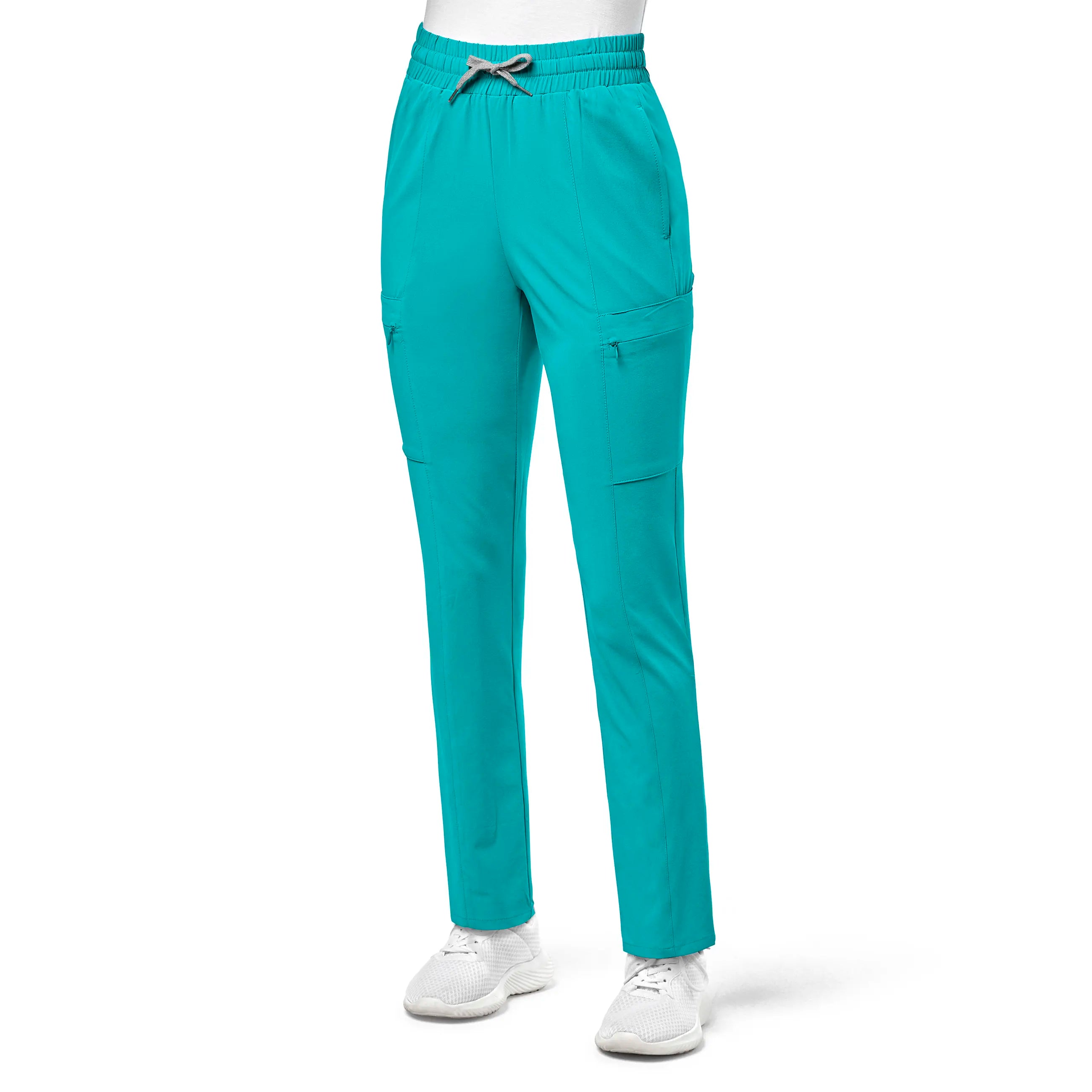 Wink Women's High Waist Slim Leg Scrub Pant - Teal