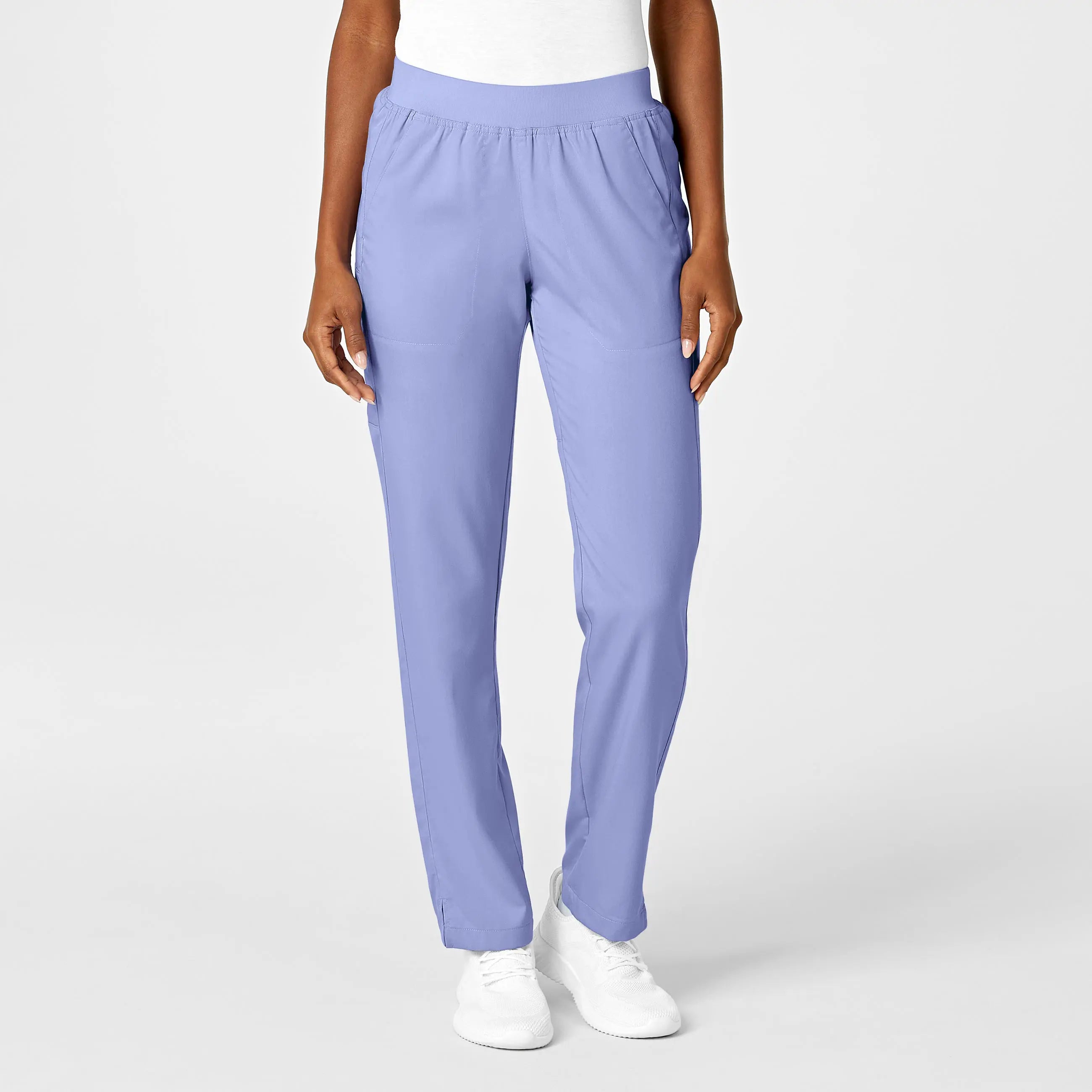 Wink Women's Knit Waist Cargo Scrub Pant - Ceil Blue