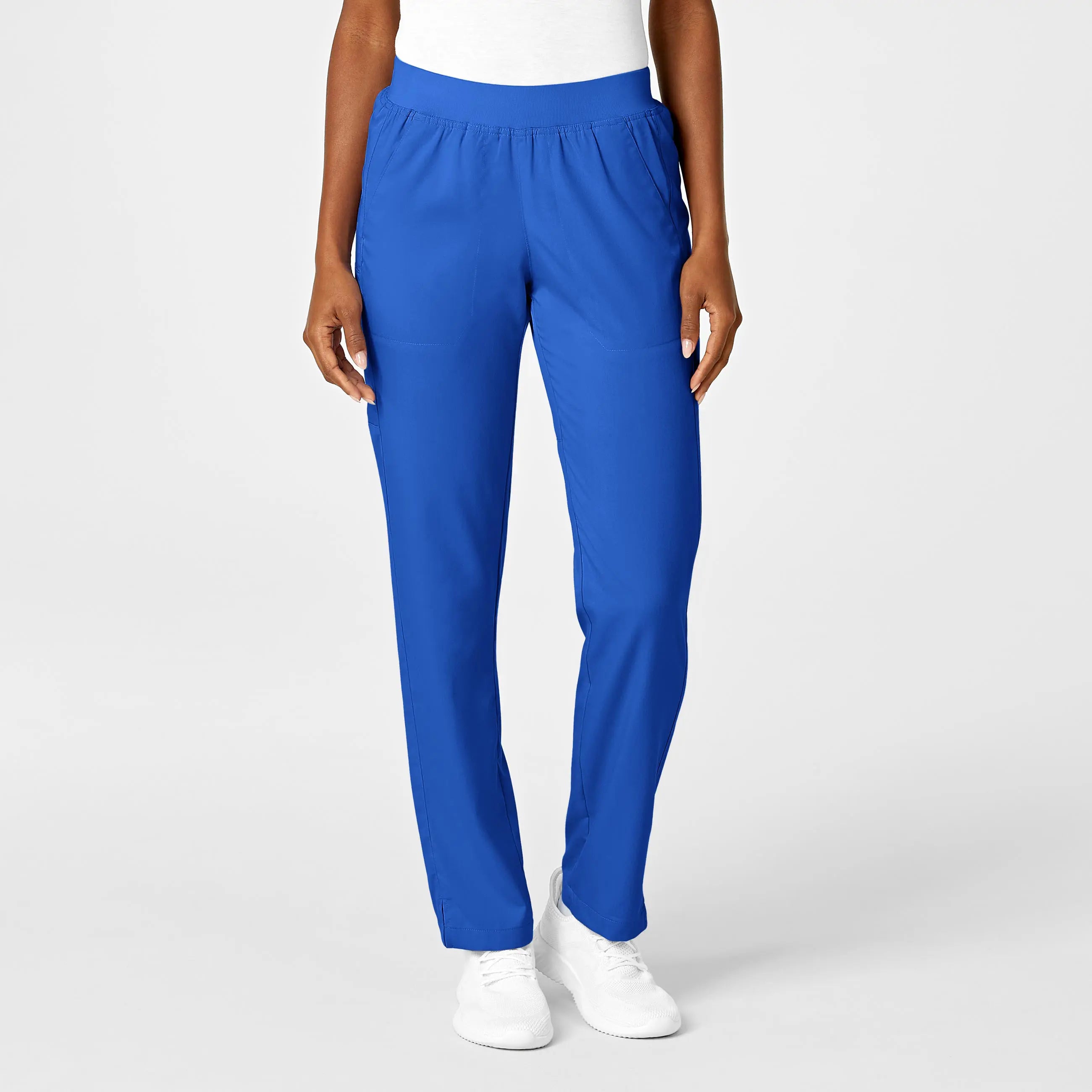 Wink Women's Knit Waist Cargo Scrub Pant - Royal Blue