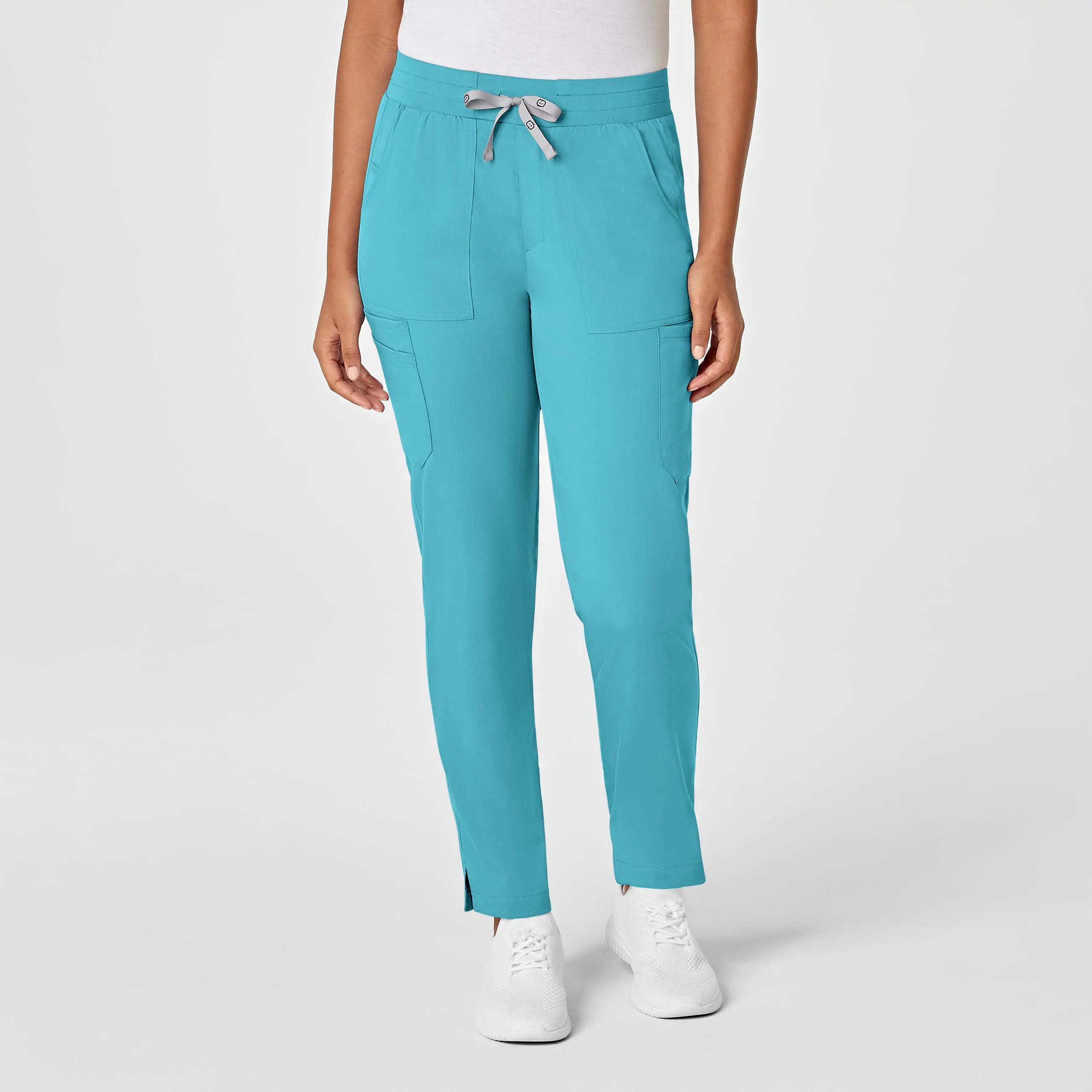 Wink Women's Slim Leg Cargo Scrub Pant - Teal